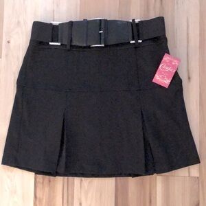 *NEW* Candies brand black skirt with wide belt.  Size 13.
